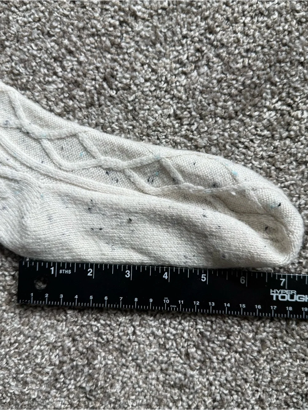 UGG Cable Knit Rain Boot Socks Cream Cuffed Cozy